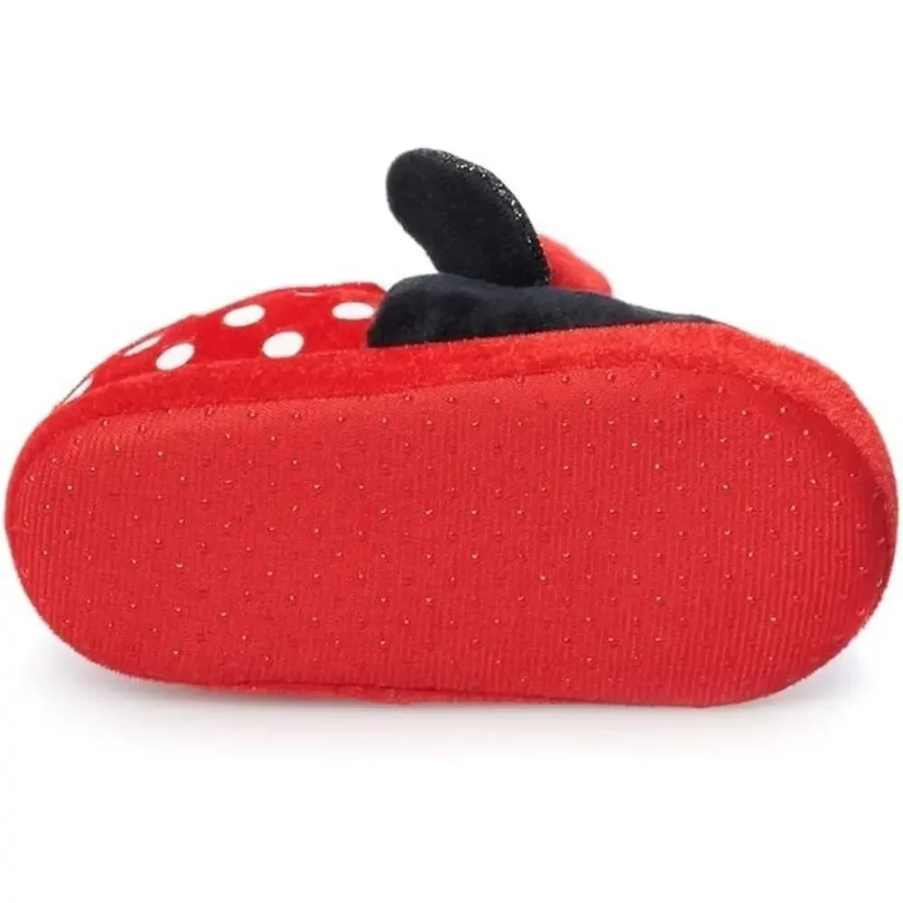 Disney Minnie Mouse Toddler Girls' Red Bow Slippers Size X-Large (11-12) New
